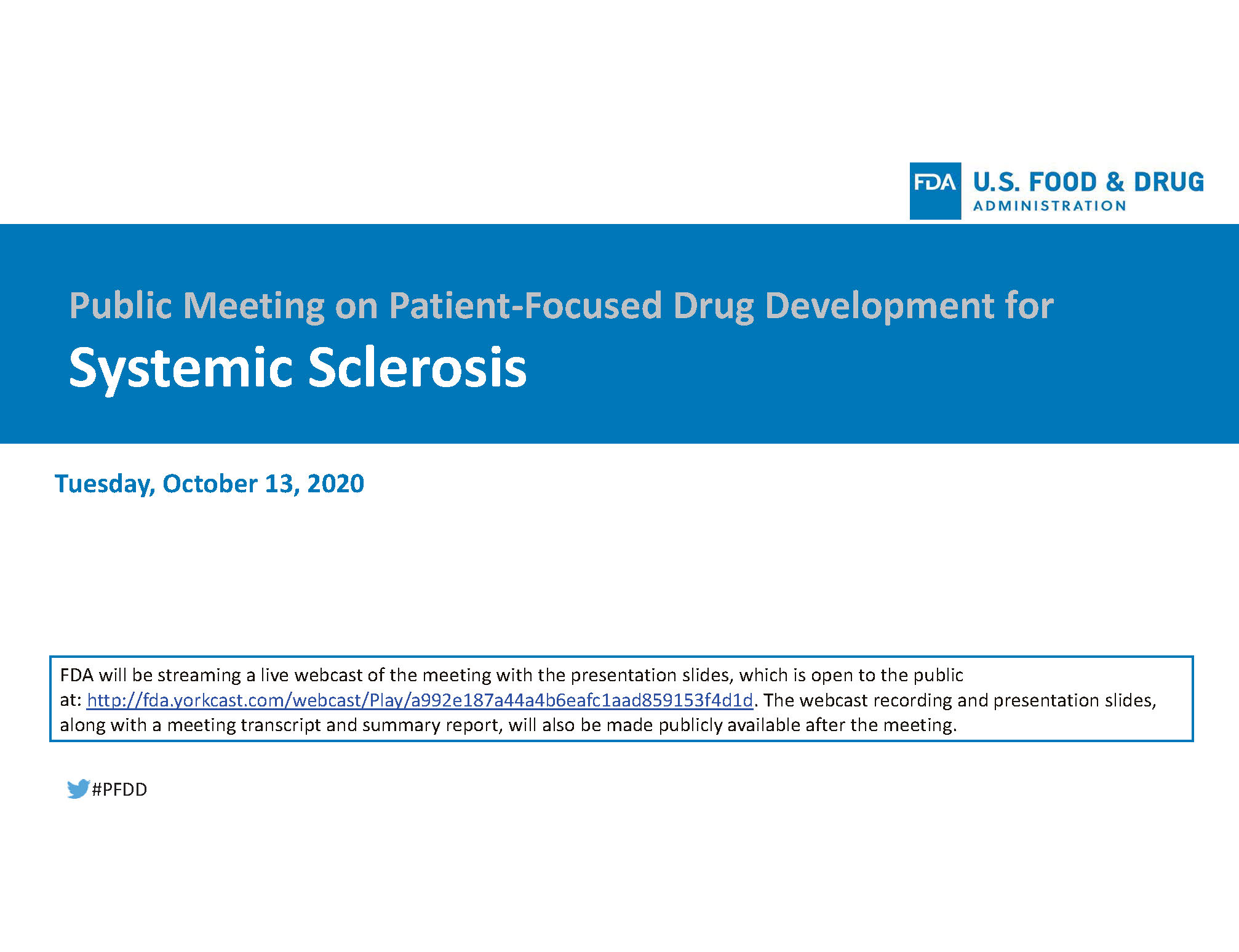 FDA SSc Patient Focused Drug Development October 2020 Cover