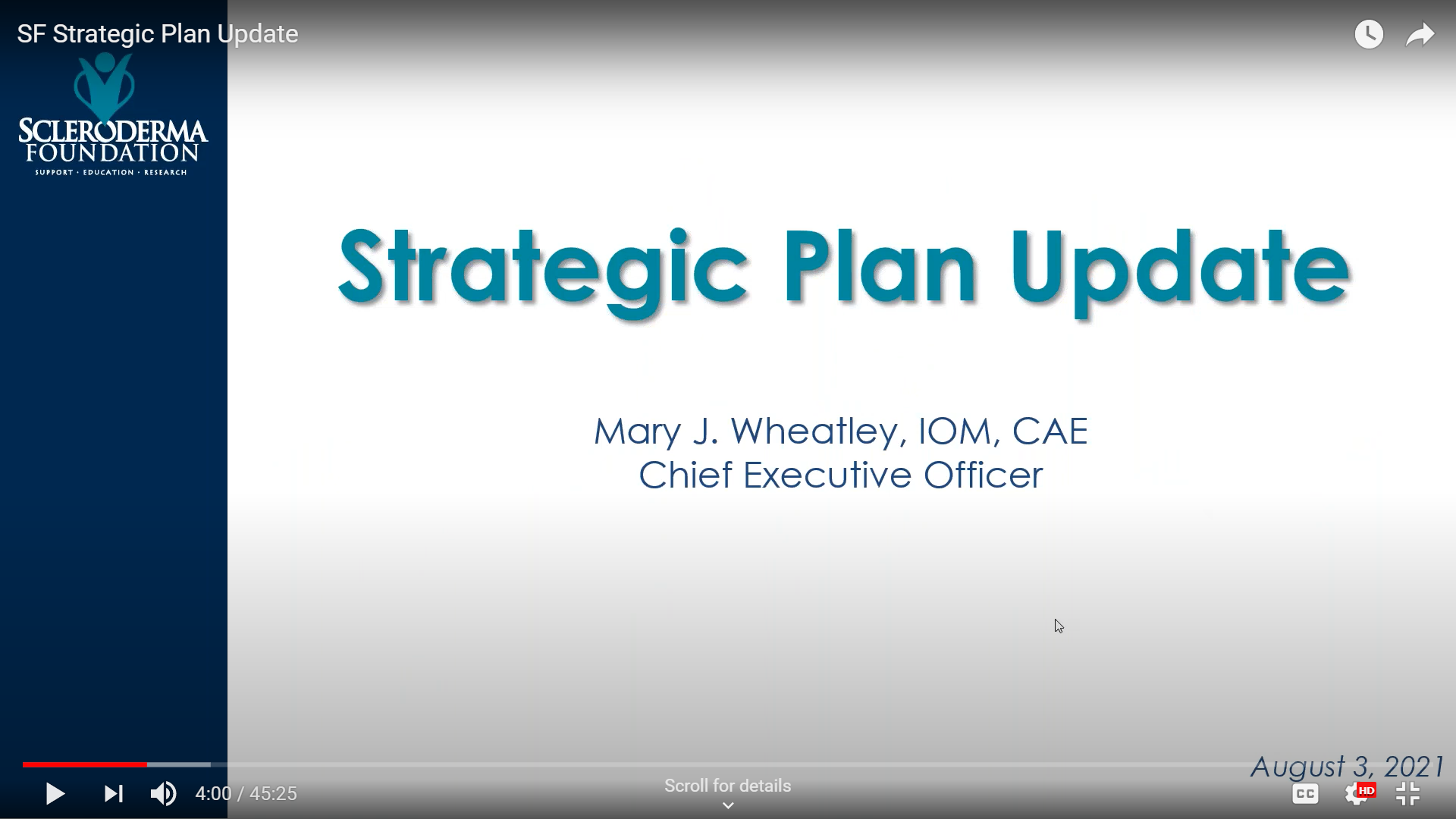 Strategic Plan Update YouTube Screen Grab