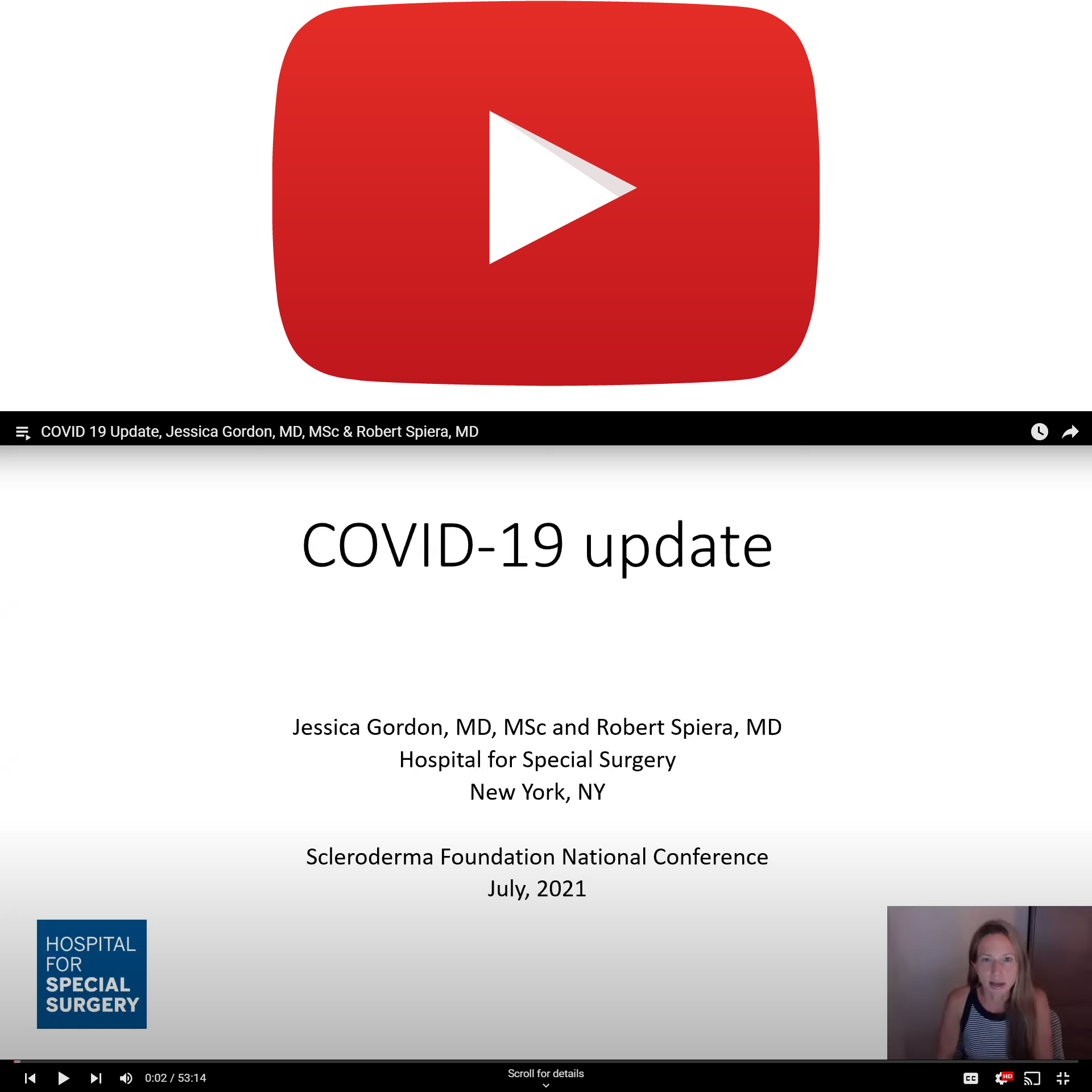 YouTube 2021 Conference COVID Gordon Spiera