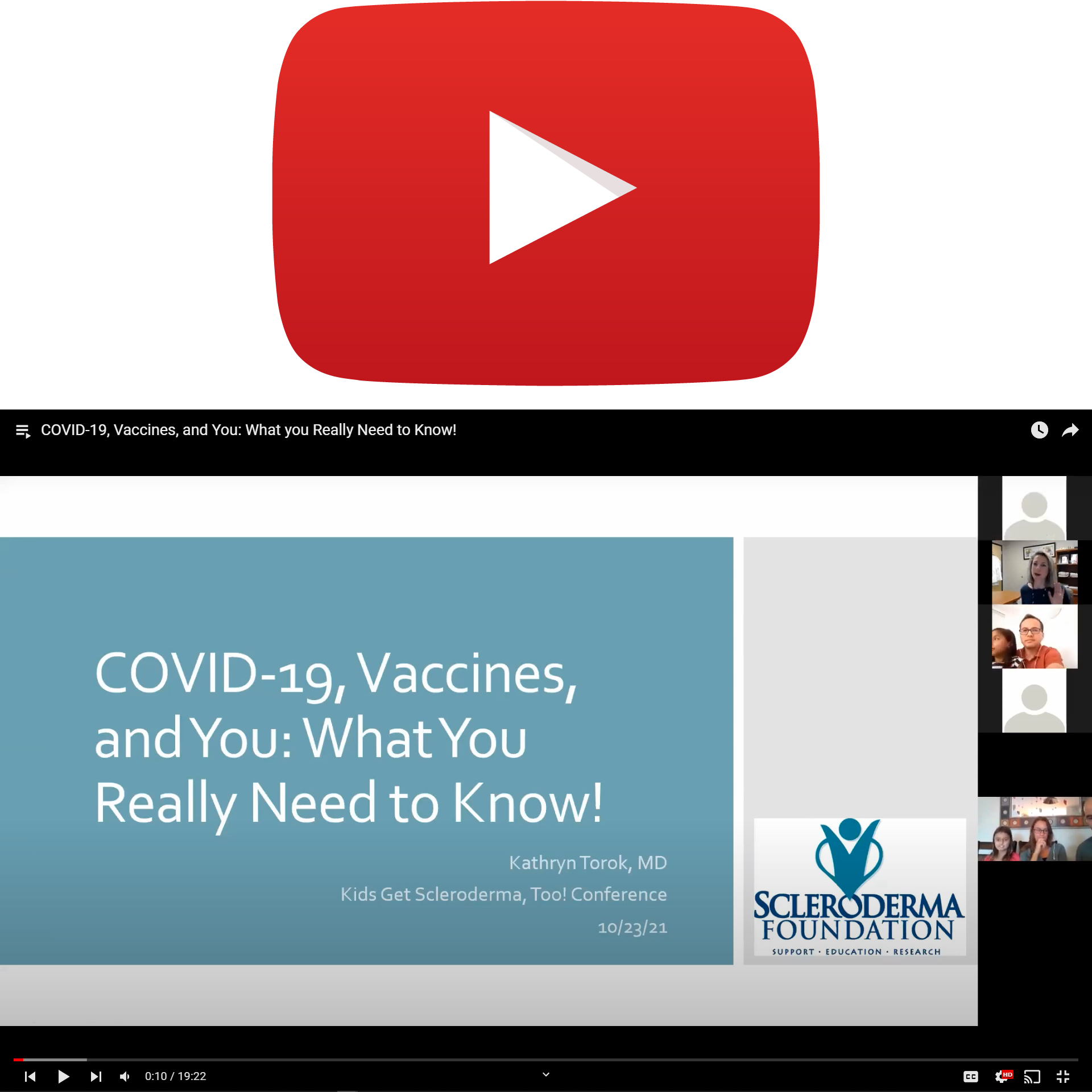 YouTube 2021 KGS2 Conference COVID