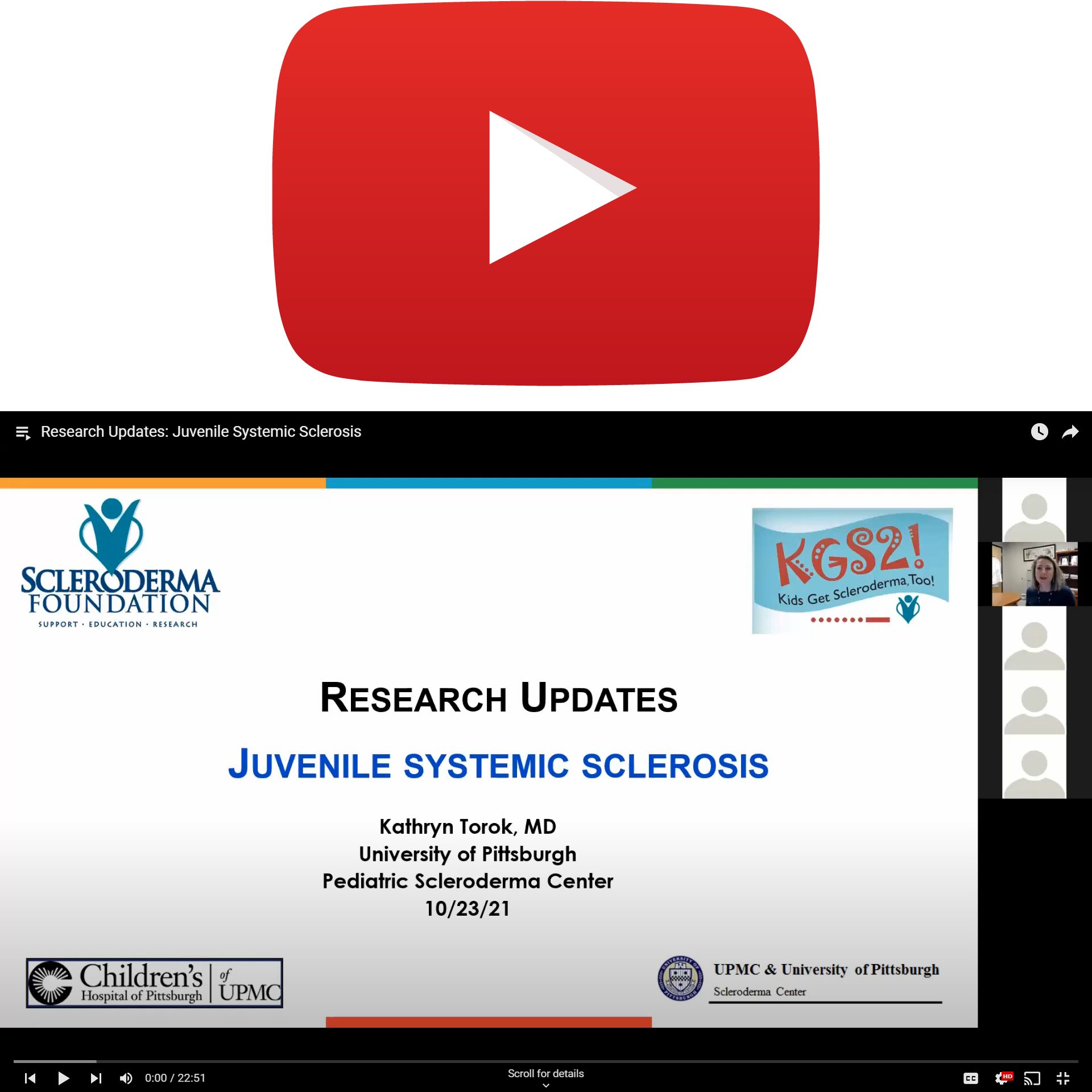 YouTube 2021 KGS2 Research Juvenile Systemic Torok