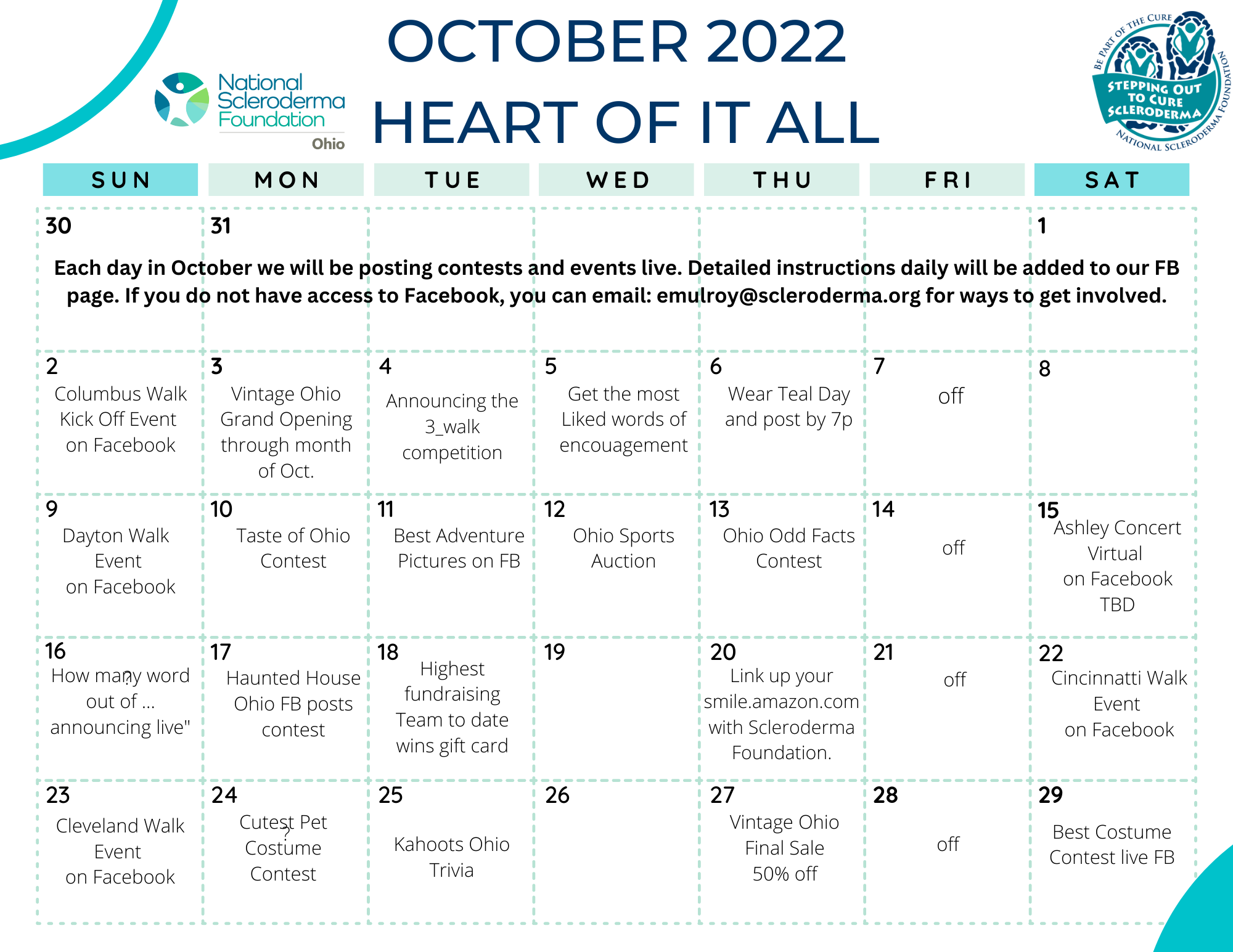 Ohio October Calendar